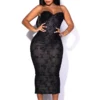 Bellamy Flower Mesh Midi Dress