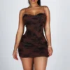 Bordeaux Floral Mini Dress