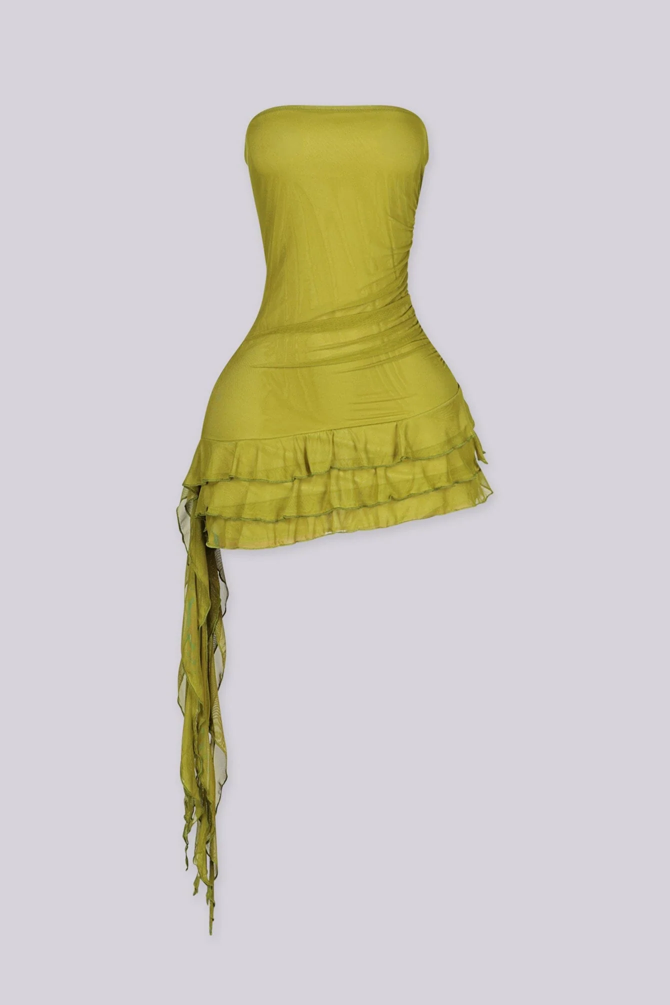 Veronnia Draped Tube Mini Dress