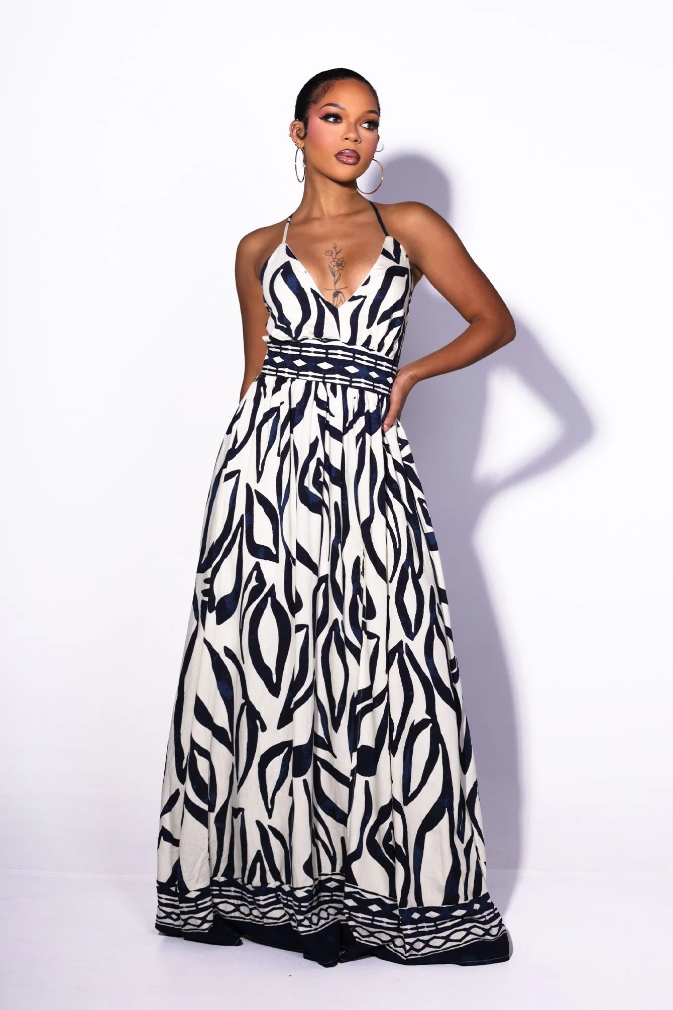 Sun Breeze Abstract Maxi Dress