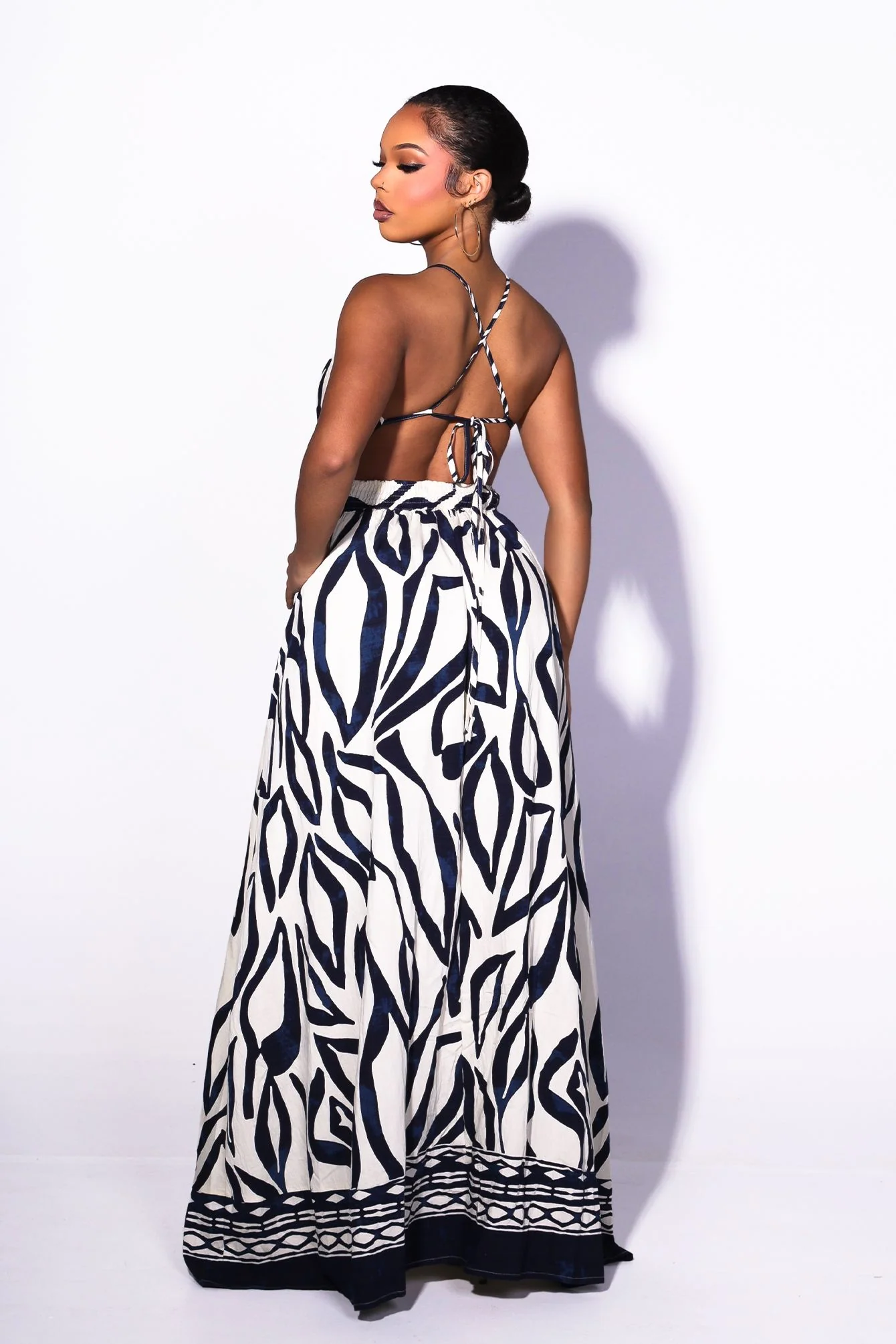 Sun Breeze Abstract Maxi Dress