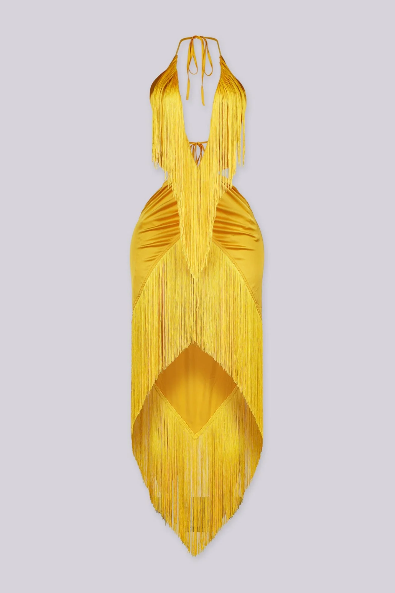 Sundance Fringe Halter Maxi Dress