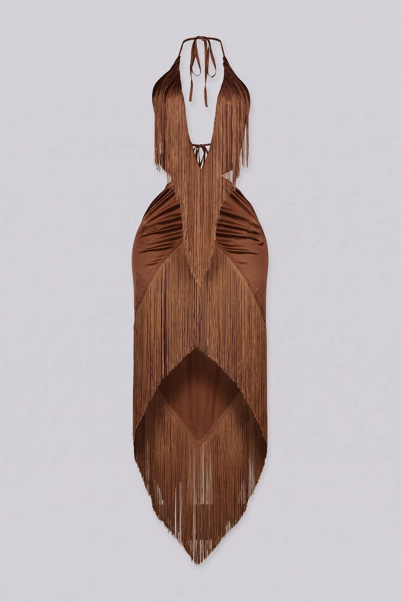 Sundance Fringe Halter Maxi Dress
