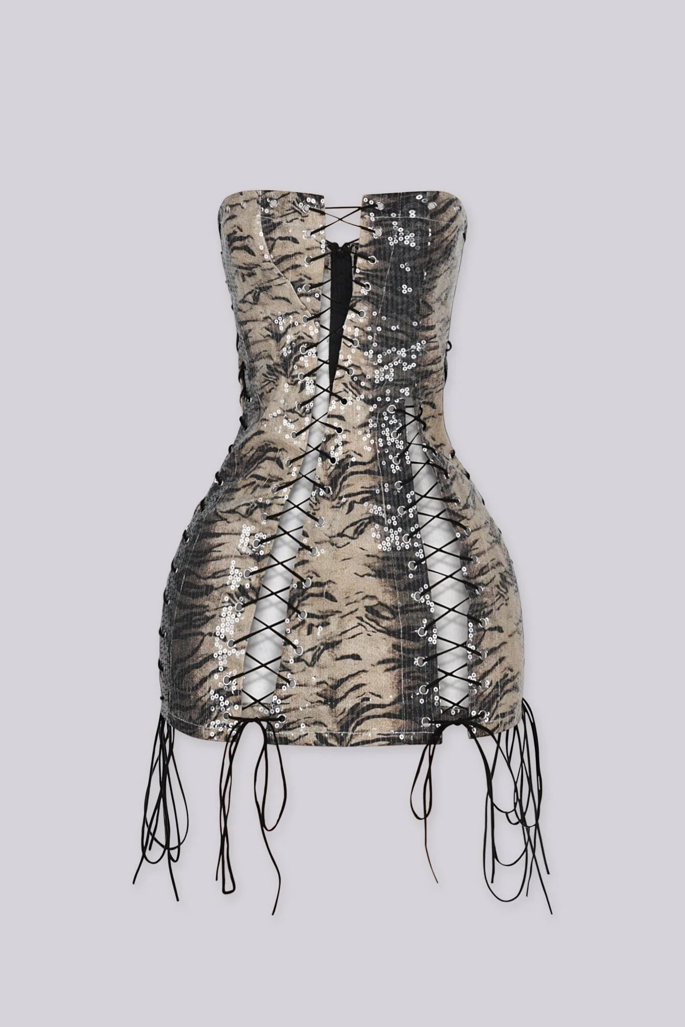Wild Cat Lace Up Mini Dress 4 Wild Cat Lace Up Mini Dress