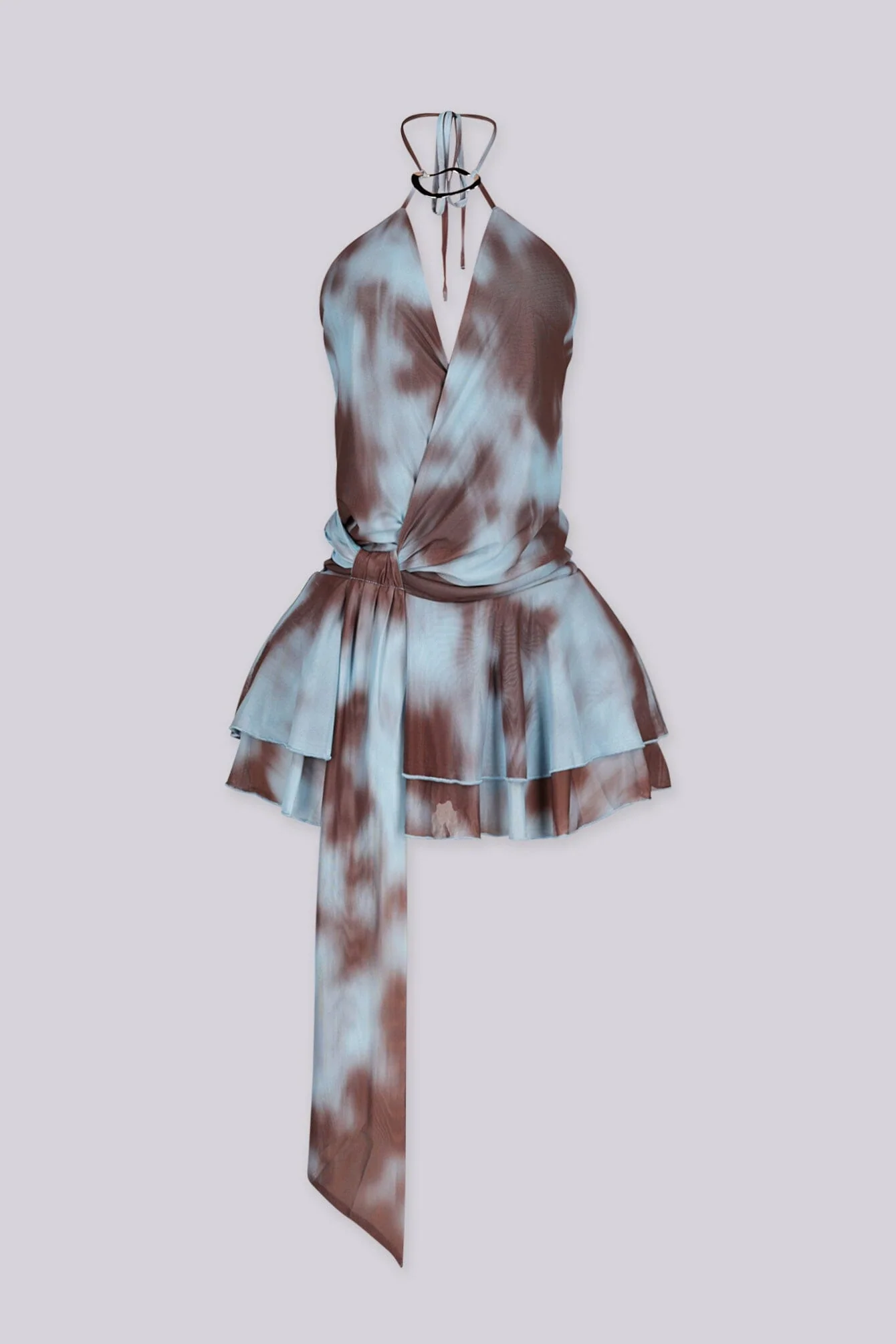 Mirage Tie Dye Ruffle Mini Dress
