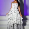 Dotty Smocked Tiered Midi Dress