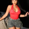 Discoketa Cropped Halter Top