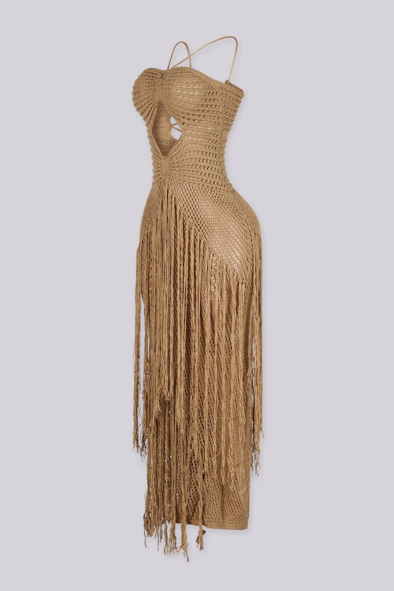 Cabo Crochet Fringe Cutout Maxi Dress 5 Cabo Crochet Fringe Cutout Maxi Dress