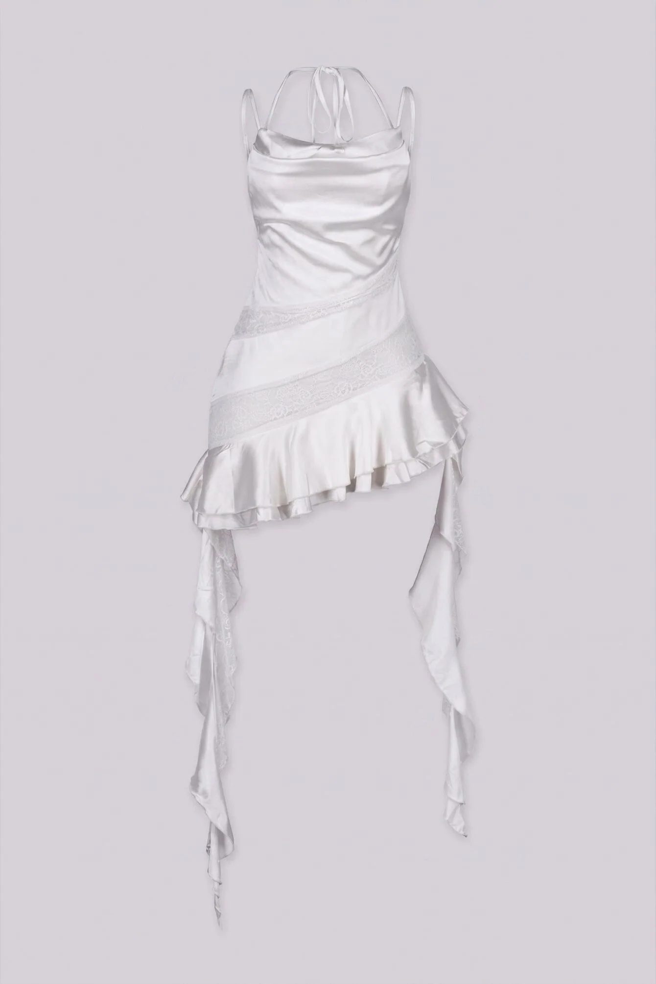 Renee Satin Cowl Neck Mini Dress