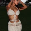 Sunny Festival Crochet Mini Dress