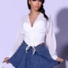 Tie Me Up Sheer Long Sleeve Top