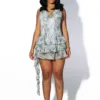 Sage Marble Lace-Up Mini Dress 10 Sage Marble Lace-Up Mini Dress