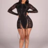 After Dark Grommet Mini Dress