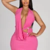 Seafoam Halo Cutout Mini Dress