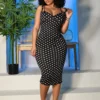 Amalfi Polka Dot Halter Midi Dress