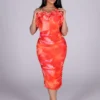 Petal Flame Slit Midi Dress 23 Petal Flame Slit Midi Dress