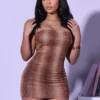 Command Snake Print Mini Dress