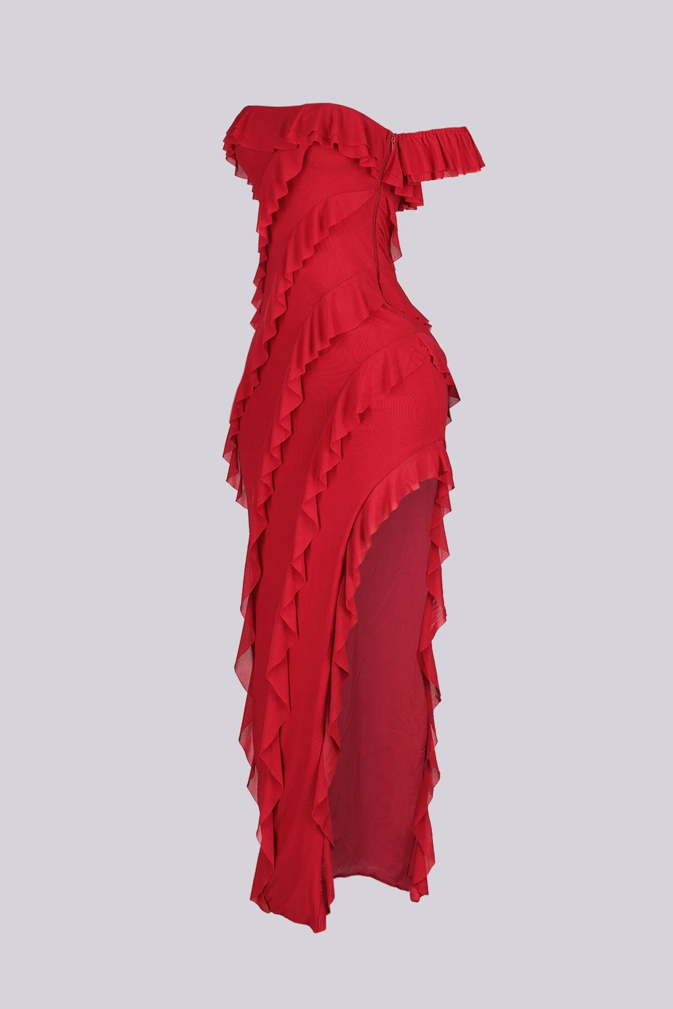 Belle Nuit Mesh Ruffled Maxi Dress 9 Belle Nuit Mesh Ruffled Maxi Dress