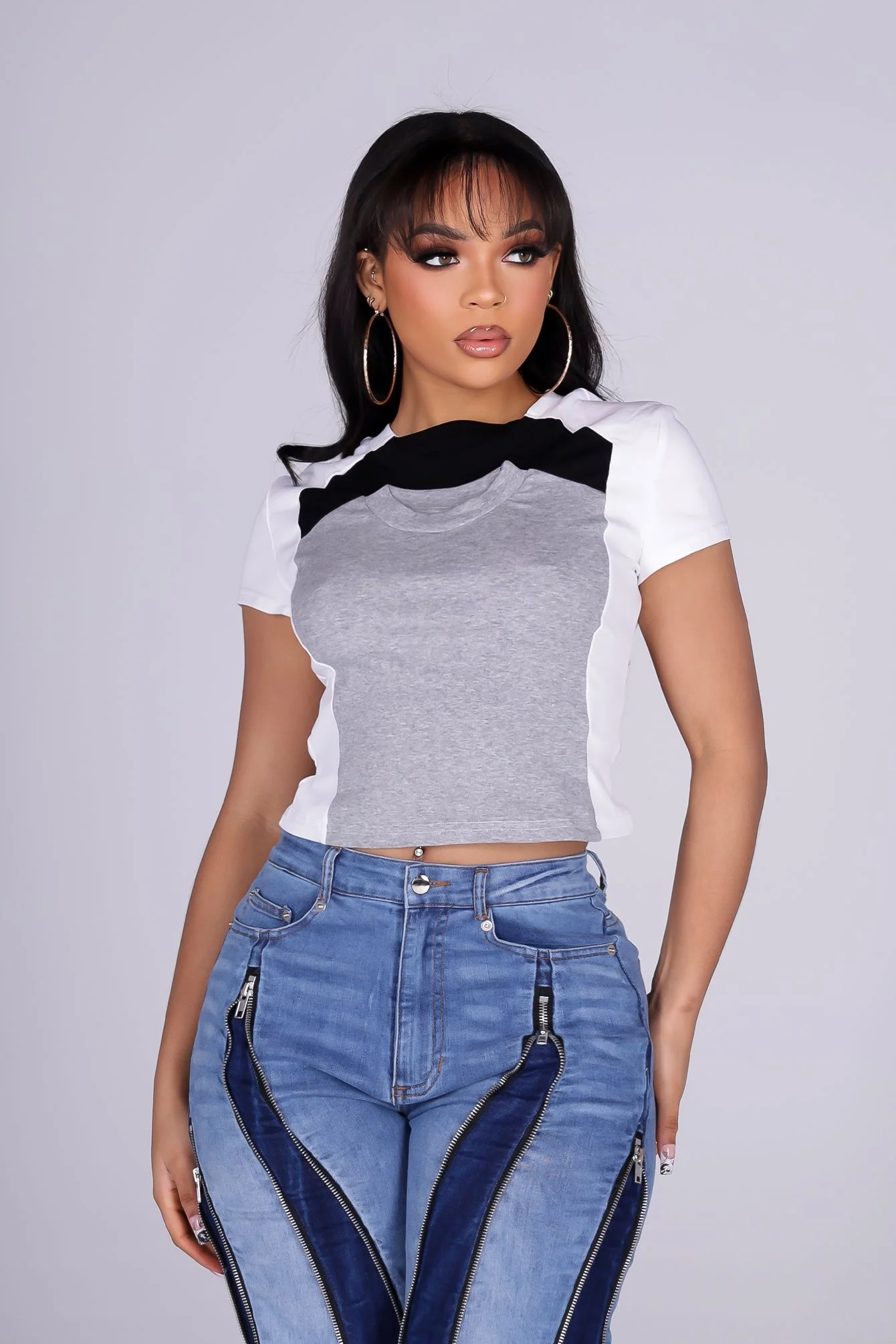 3D Layered Cropped Top