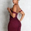 Fever Lace Off Shoulder Mini Dress