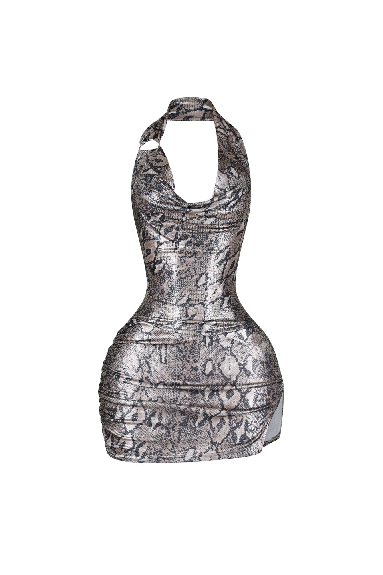 Cairo Foil Snake Print Mini Dress 3 Cairo Foil Snake Print Mini Dress