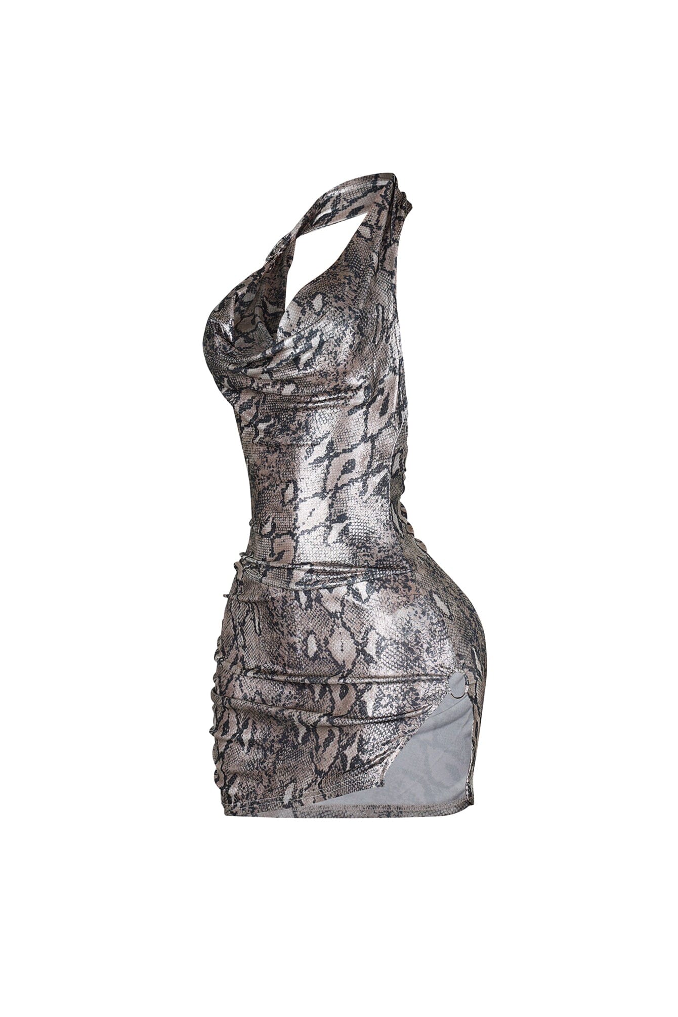 Cairo Foil Snake Print Mini Dress 4 Cairo Foil Snake Print Mini Dress