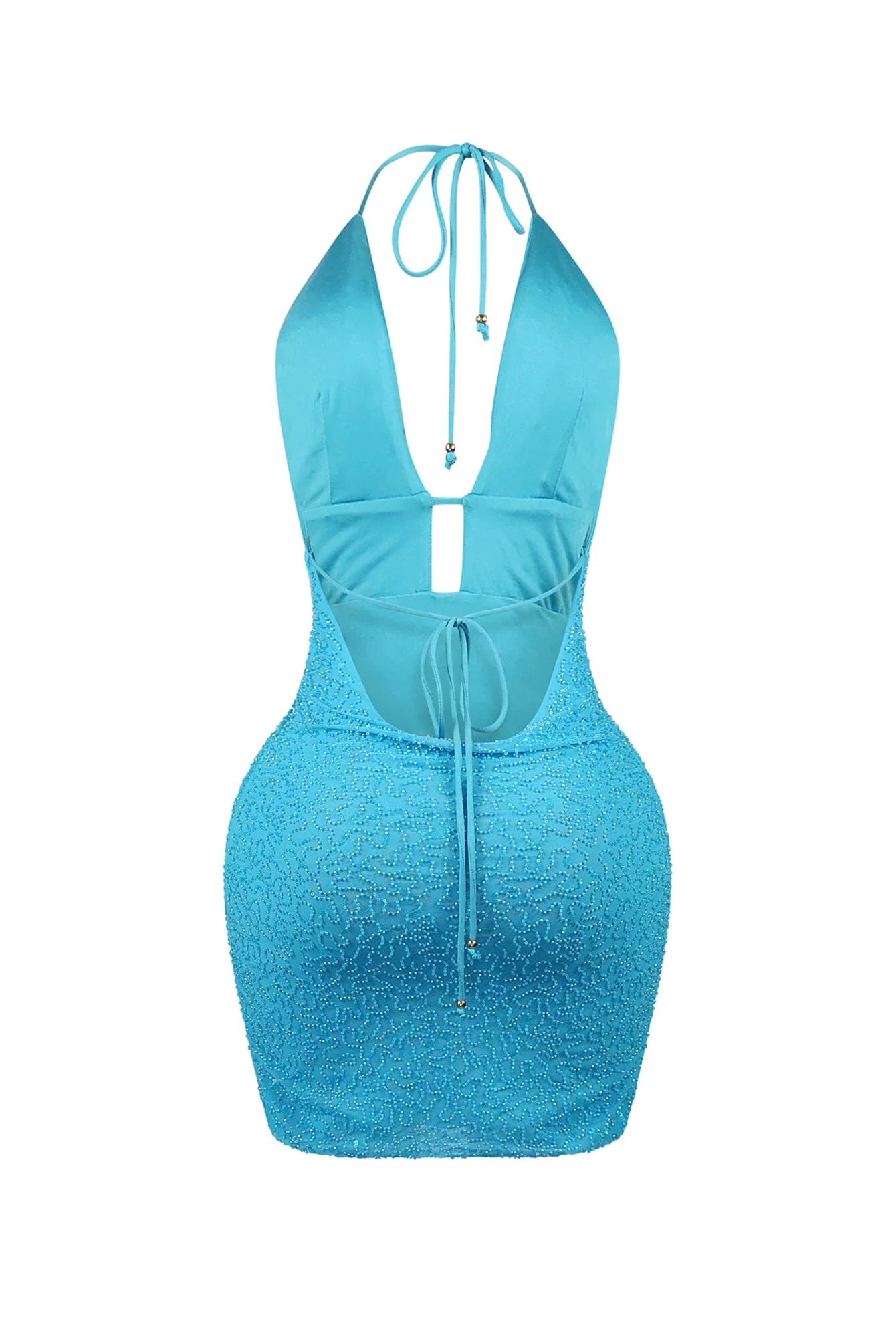 Scalelight Beaded Halter Mini Dress 11 Scalelight Beaded Halter Mini Dress