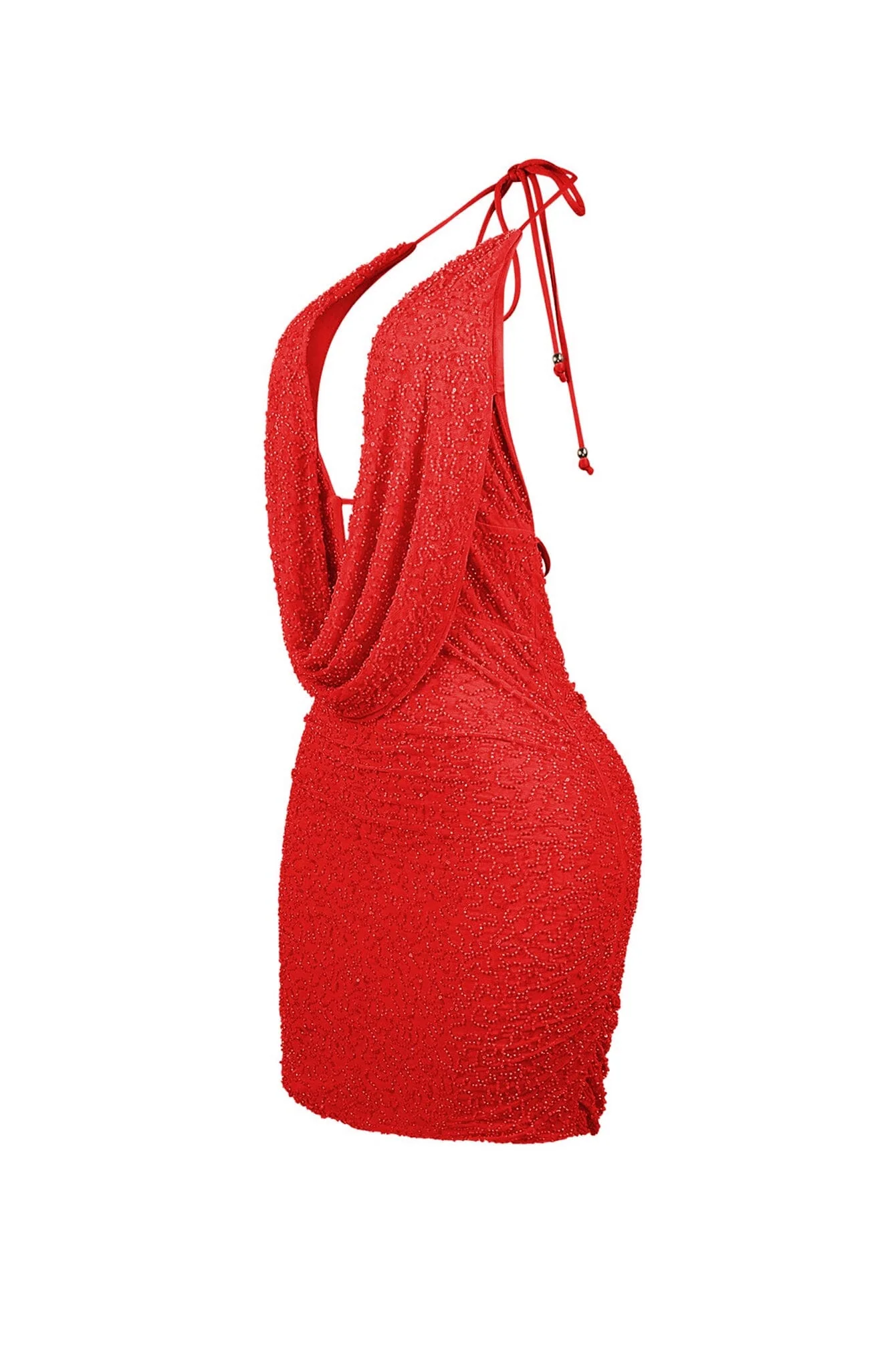 Scalelight Beaded Halter Mini Dress 7 Scalelight Beaded Halter Mini Dress