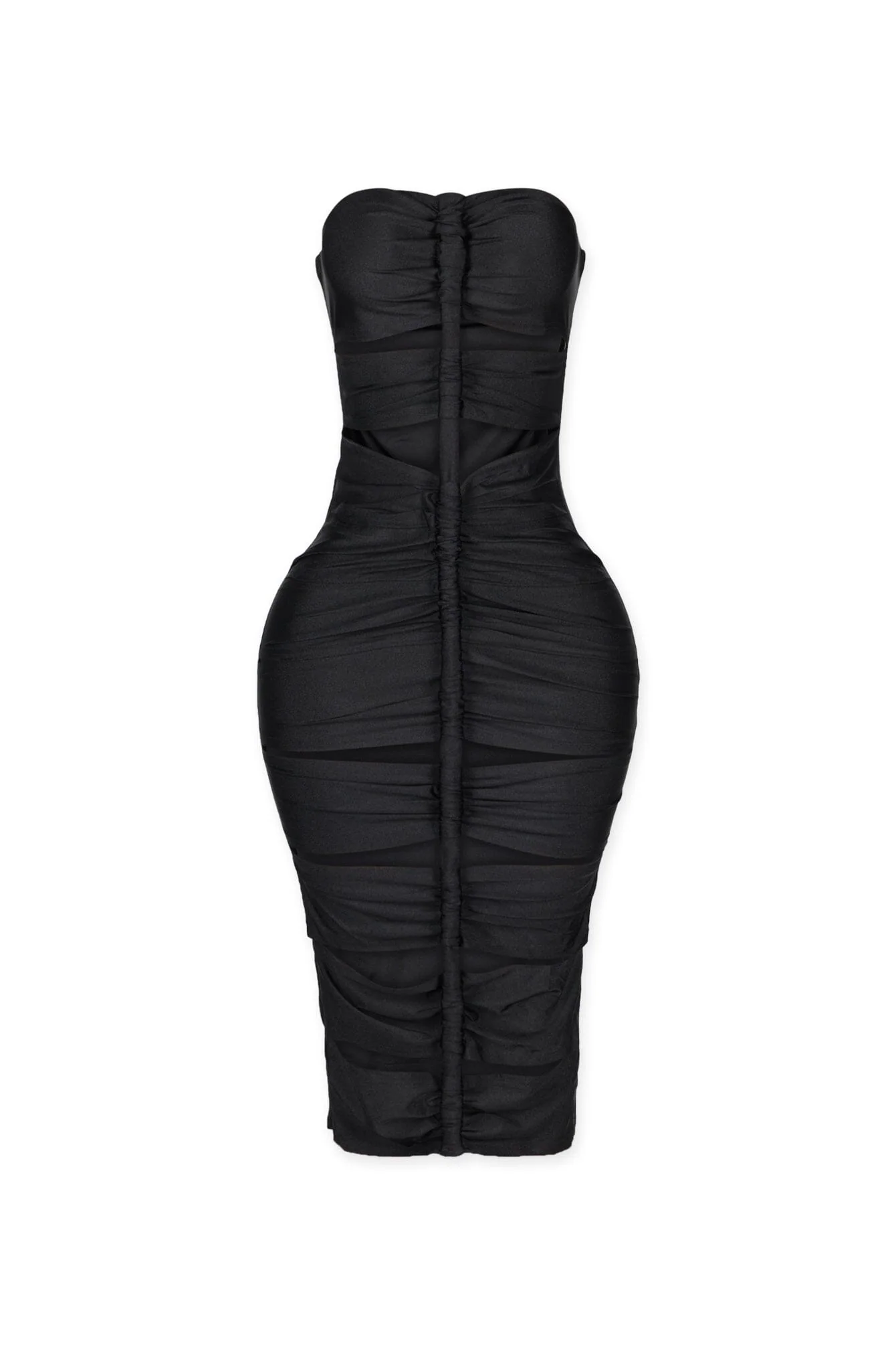 Tube Roll Cutout Midi Dress