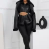 Josephina Faux Leather Sherpa Jacket