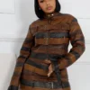 Savanna PU Color Block Jacket