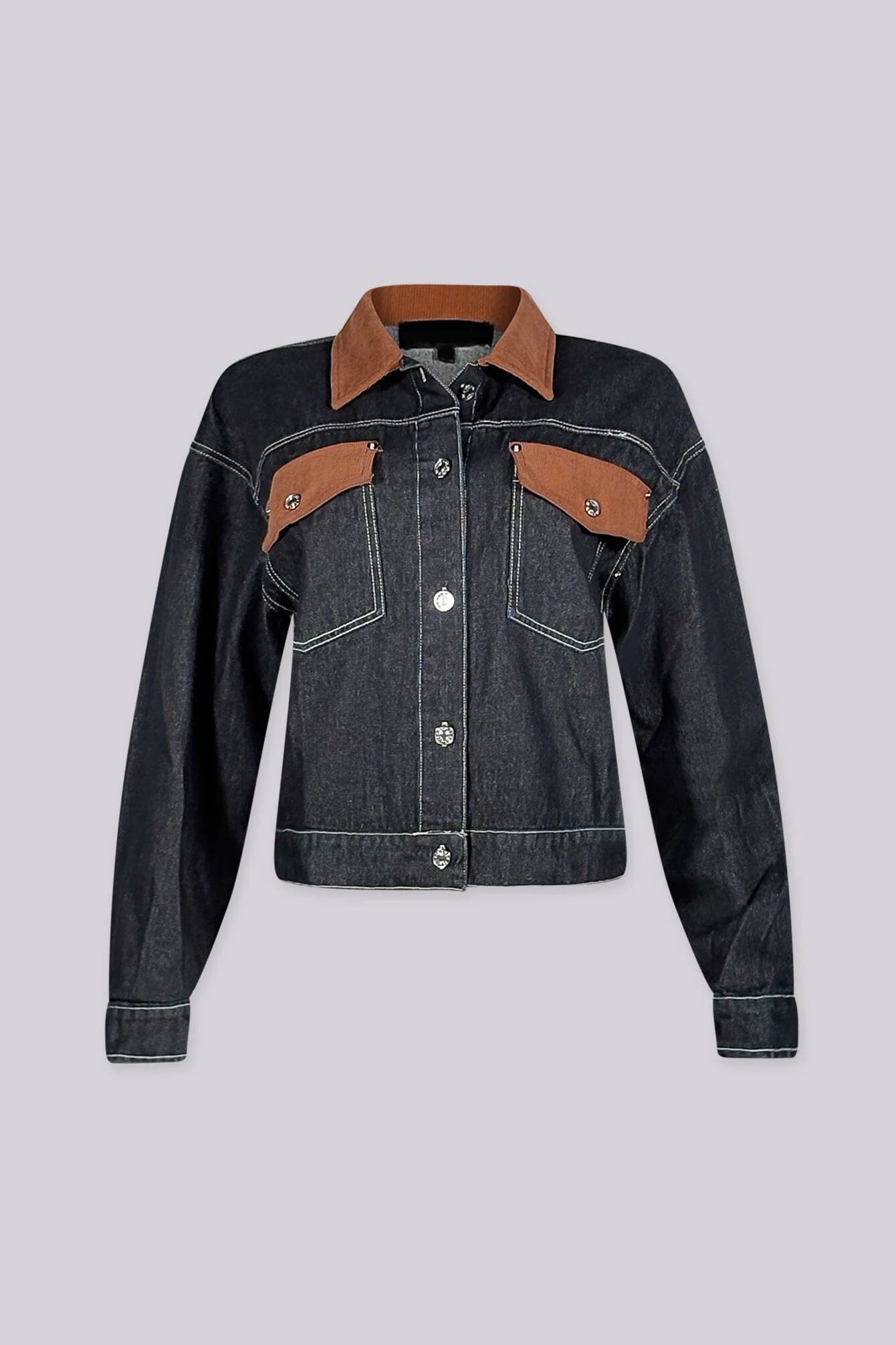 Cassian Contrast Collar Denim Jacket