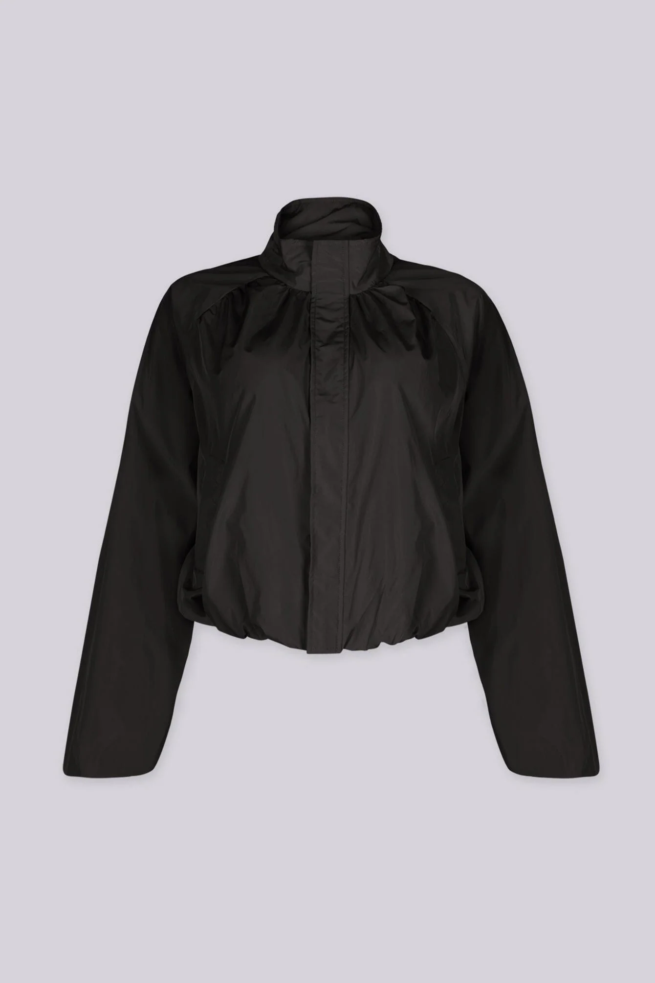 Cardinal Balloon Hem Cropped Jacket