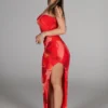 Ruby Stone Slit Maxi Dress 16 Ruby Stone Slit Maxi Dress