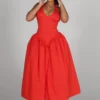 Ophelia Red Princess Maxi Dress