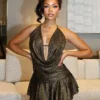 Buzzy Honey Flared Mini Dress