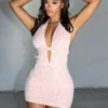 Yildiz Beaded Halter Dress