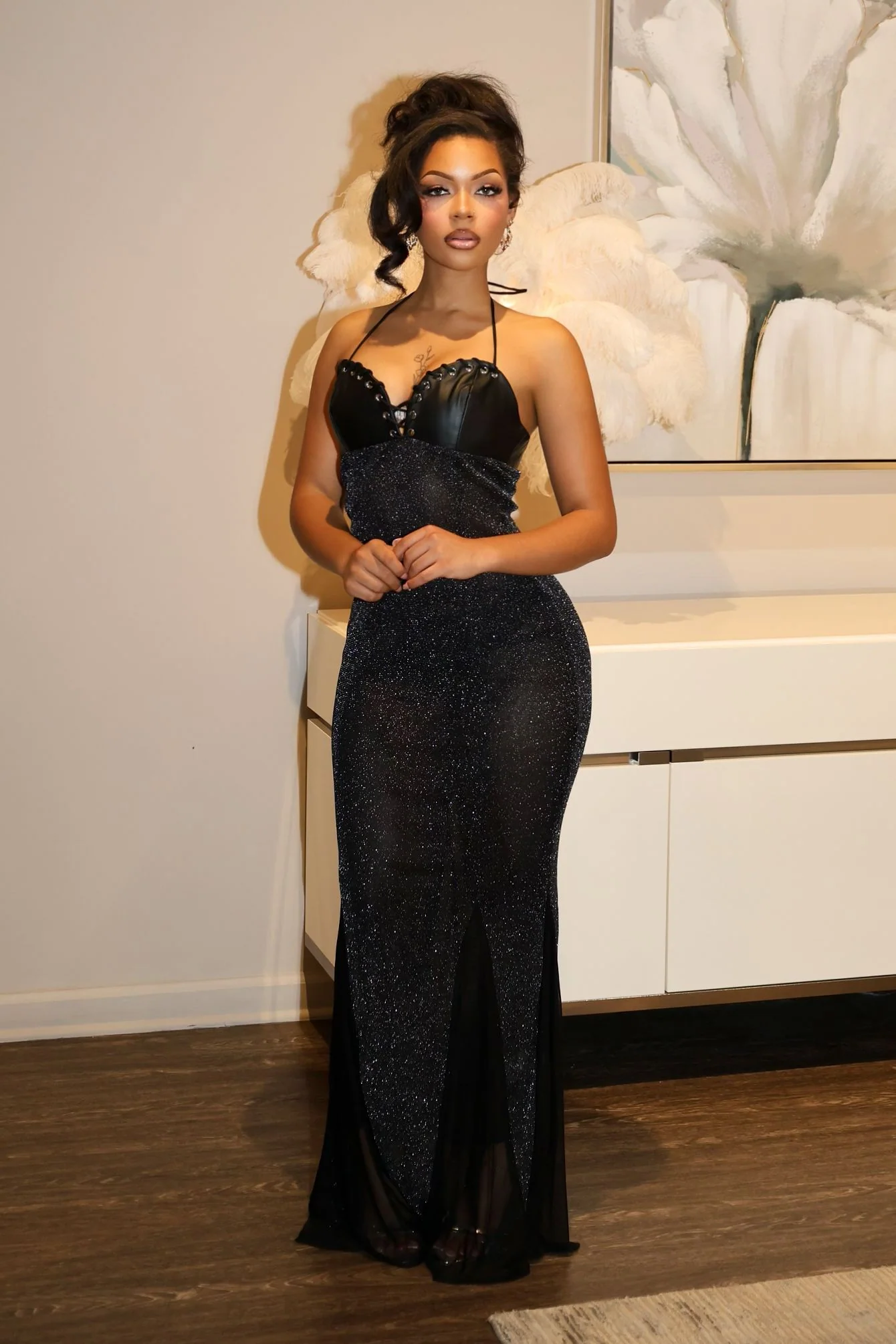 High Shine Mermaid Halter Dress