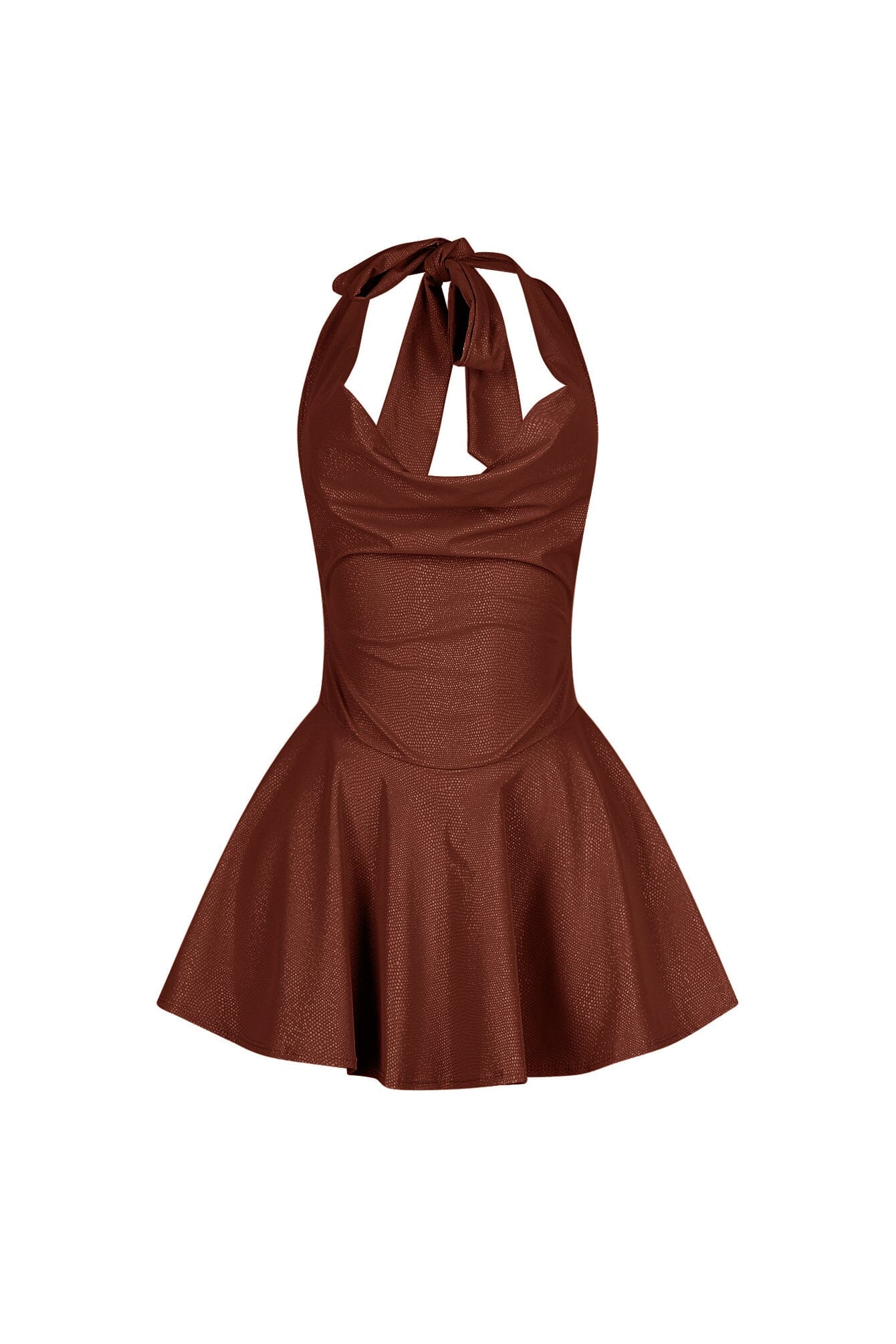 Kova Faux Leather Halter Dress 7 Kova Faux Leather Halter Dress