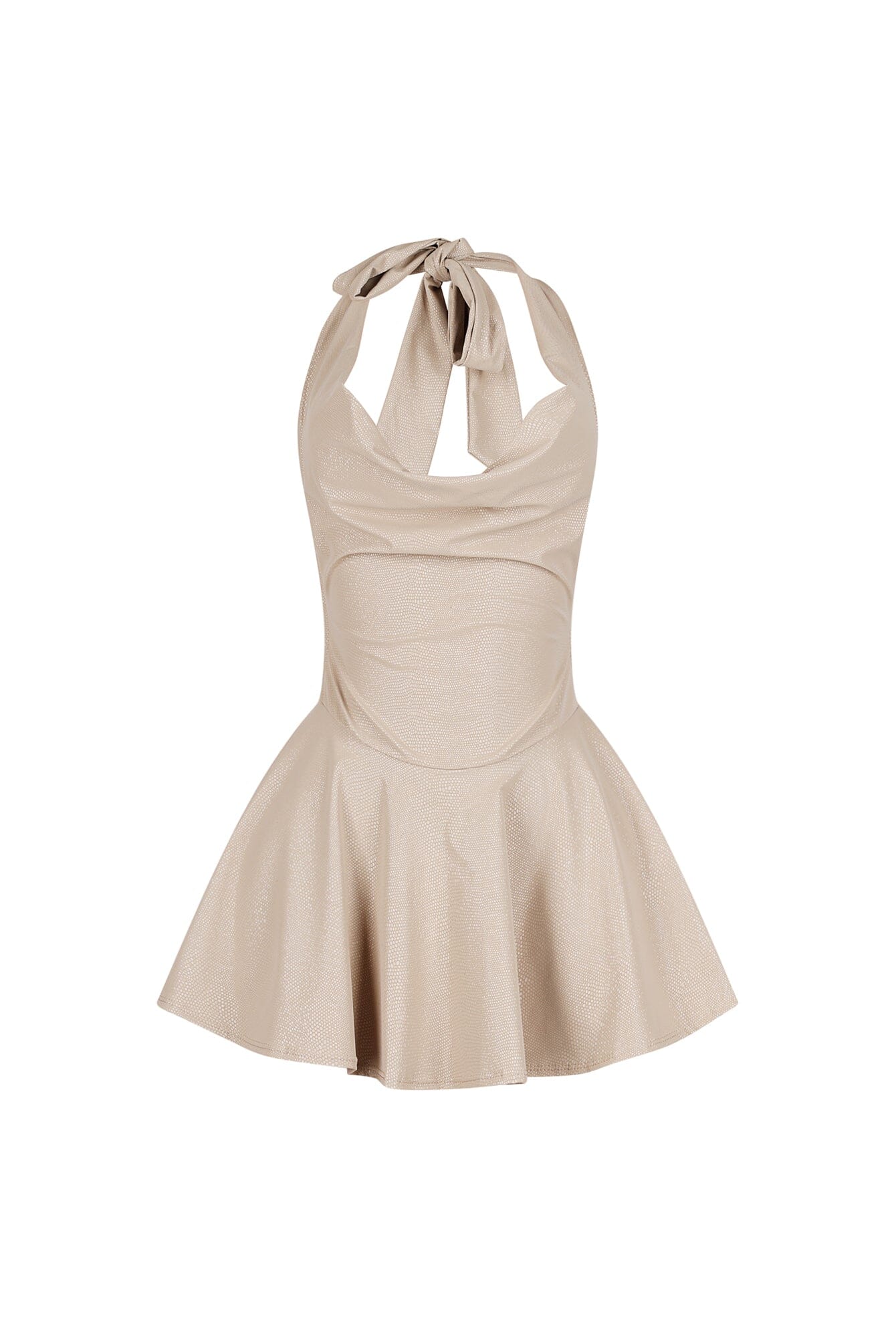 Kova Faux Leather Halter Dress 8 Kova Faux Leather Halter Dress