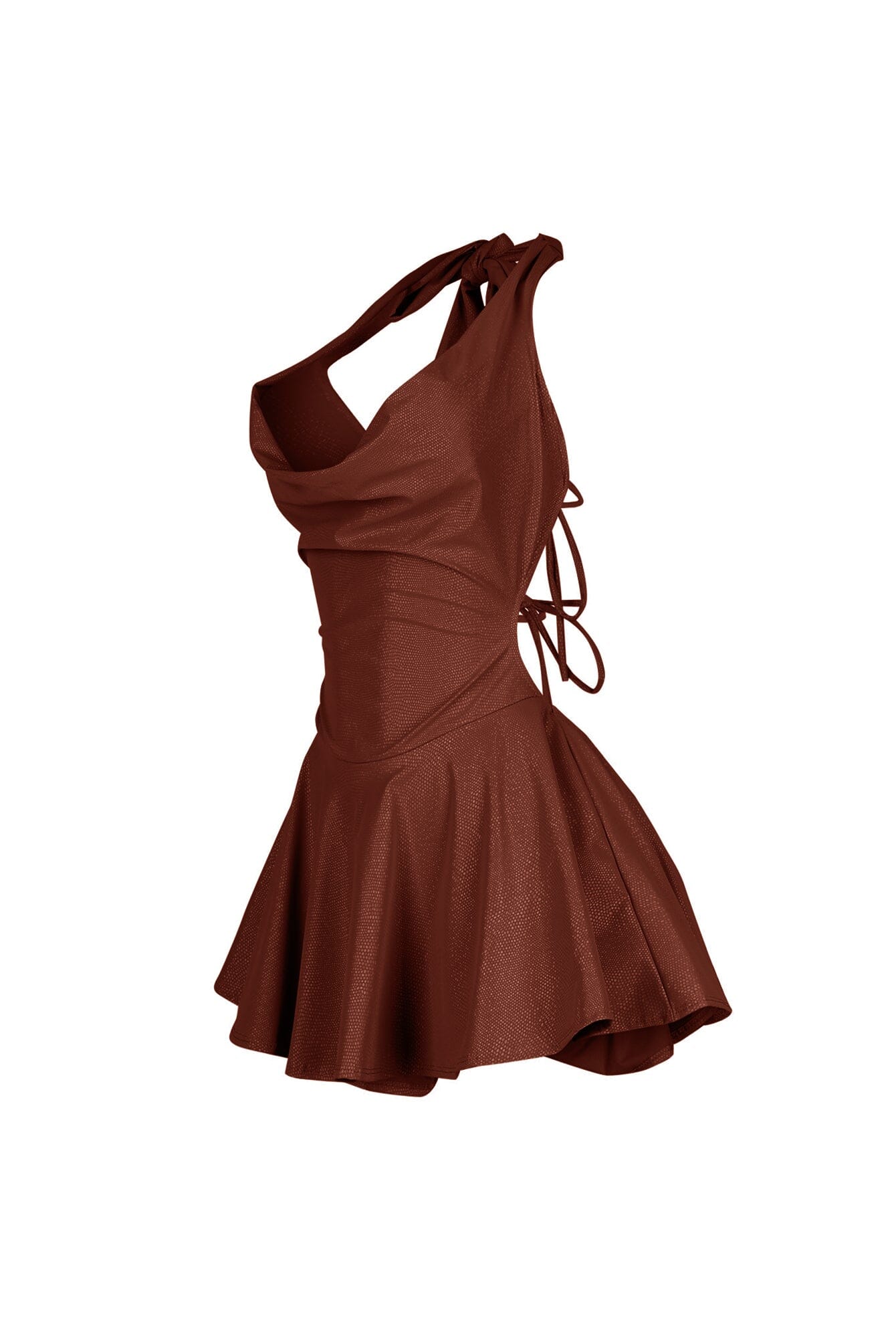 Kova Faux Leather Halter Dress 9 Kova Faux Leather Halter Dress