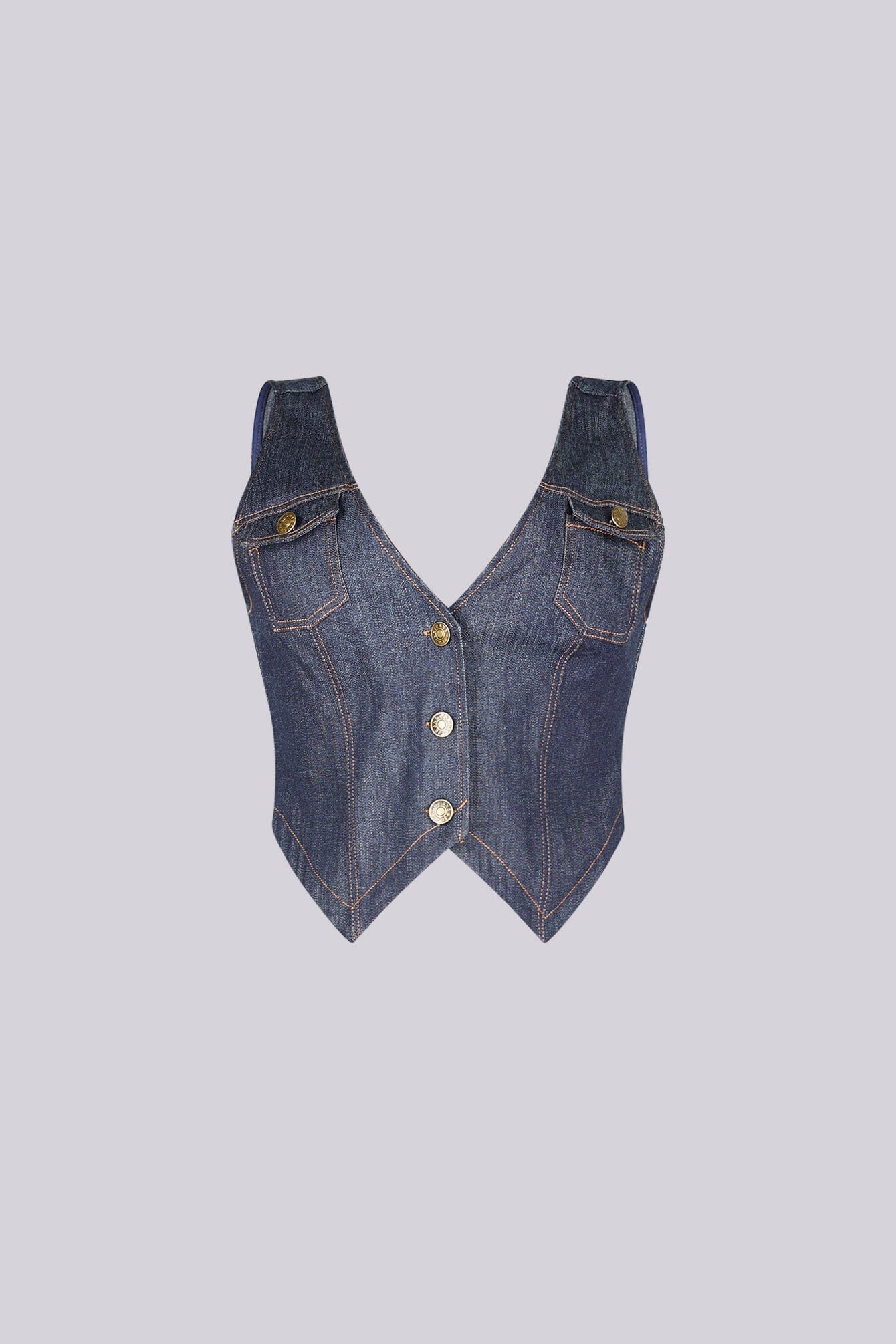 Cyra Indigo Denim Vest Top 3 Cyra Indigo Denim Vest Top