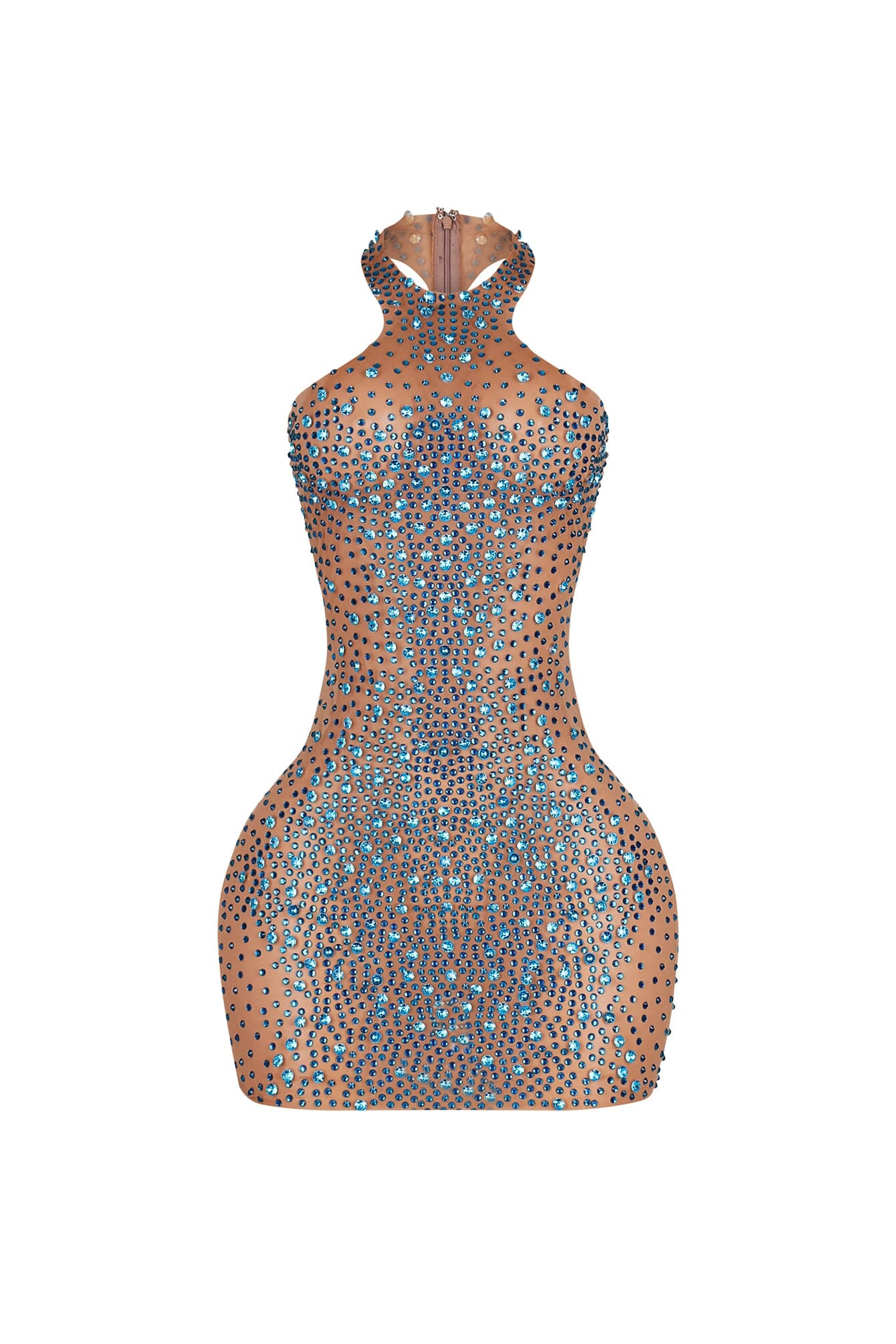 Cobalt Glint Rhinestone Mini Dress 4 Cobalt Glint Rhinestone Mini Dress
