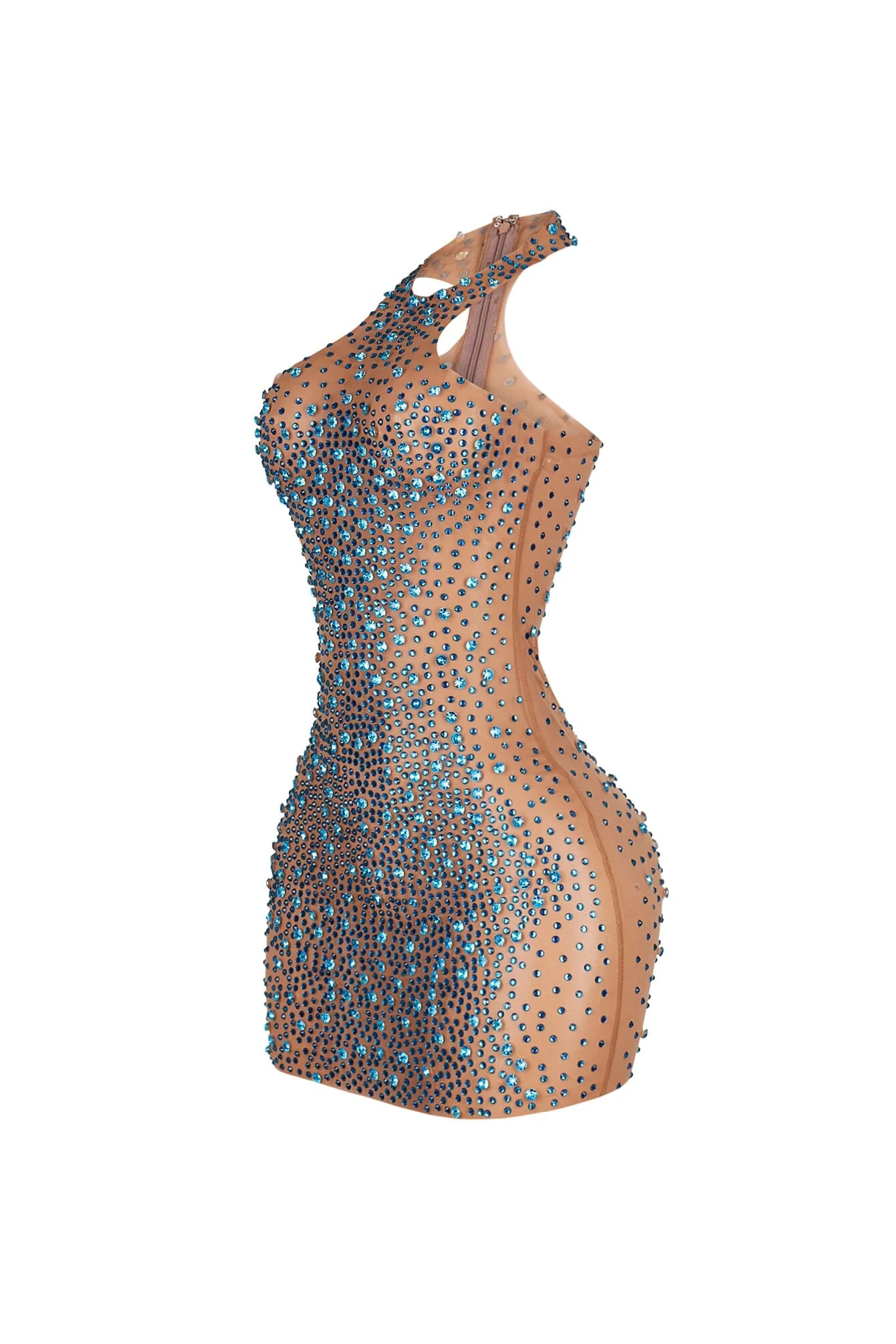 Cobalt Glint Rhinestone Mini Dress 5 Cobalt Glint Rhinestone Mini Dress