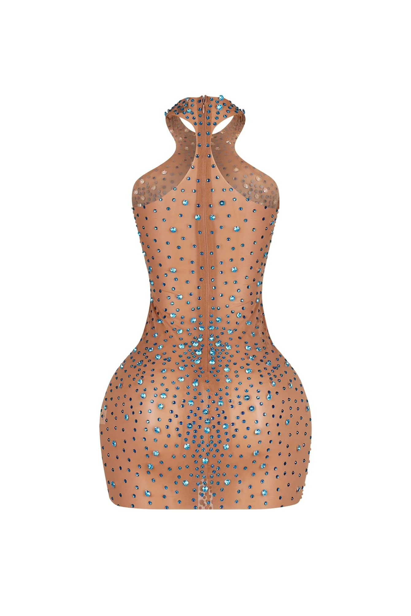 Cobalt Glint Rhinestone Mini Dress 6 Cobalt Glint Rhinestone Mini Dress