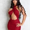 Esmee Cross Halter Neck Mini Dress