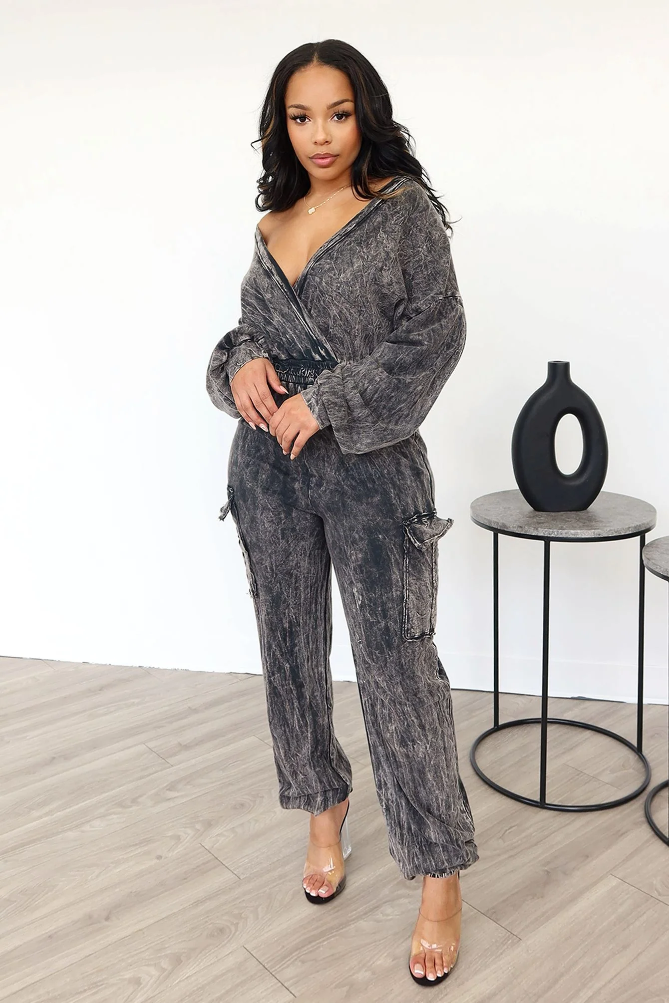 Kimono Mineral Washed Jumpsuit