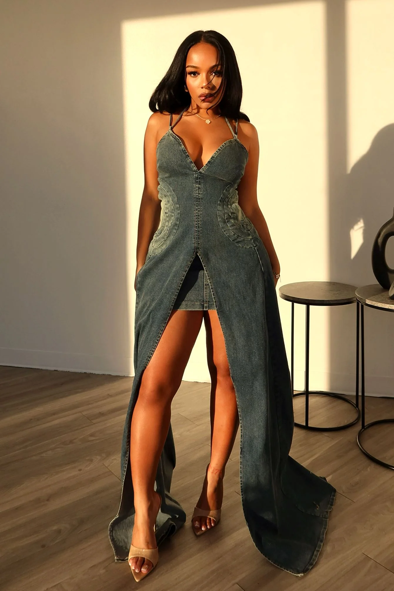 Glitch Out Denim Top & Skirt Set 1 Glitch Out Denim Top & Skirt Set