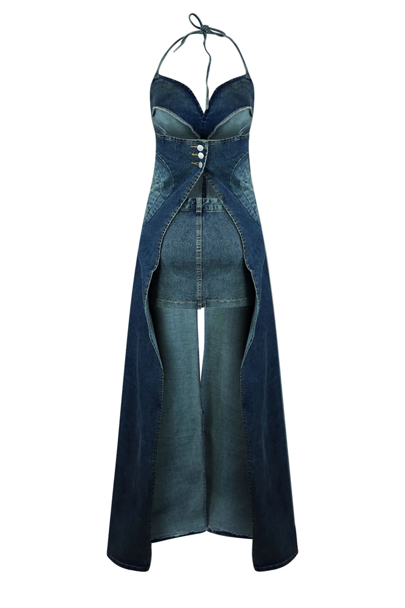 Glitch Out Denim Top & Skirt Set 4 Glitch Out Denim Top & Skirt Set