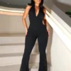 Rhapsody Flared Lace Jumpsuit